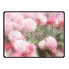 Flowers Roses Art Abstract Nature Double Sided Fleece Blanket (small)  by Celenk