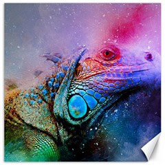 Lizard Reptile Art Abstract Animal Canvas 12  X 12   by Celenk