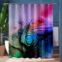 Lizard Reptile Art Abstract Animal Shower Curtain 60  X 72  (medium)  by Celenk