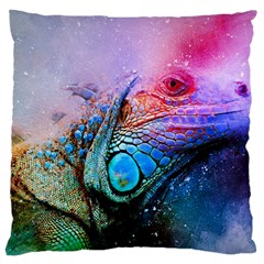 Lizard Reptile Art Abstract Animal Large Cushion Case (two Sides) by Celenk