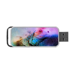 Lizard Reptile Art Abstract Animal Portable Usb Flash (one Side) by Celenk