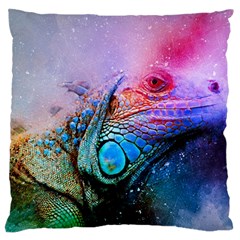 Lizard Reptile Art Abstract Animal Standard Flano Cushion Case (one Side) by Celenk