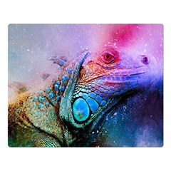 Lizard Reptile Art Abstract Animal Double Sided Flano Blanket (large)  by Celenk