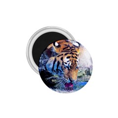 Tiger Drink Animal Art Abstract 1 75  Magnets by Celenk