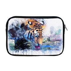 Tiger Drink Animal Art Abstract Apple Macbook Pro 17  Zipper Case by Celenk