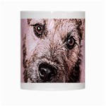 Dog Pet Terrier Art Abstract White Mugs Center