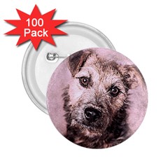 Dog Pet Terrier Art Abstract 2 25  Buttons (100 Pack)  by Celenk