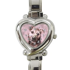 Dog Pet Terrier Art Abstract Heart Italian Charm Watch by Celenk