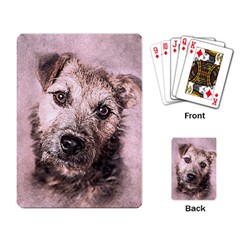 Dog Pet Terrier Art Abstract Playing Card by Celenk