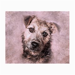 Dog Pet Terrier Art Abstract Small Glasses Cloth (2-side) by Celenk