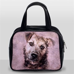 Dog Pet Terrier Art Abstract Classic Handbags (2 Sides) by Celenk