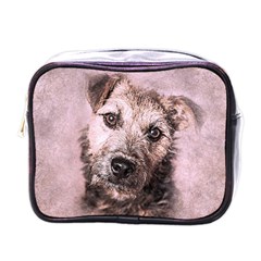 Dog Pet Terrier Art Abstract Mini Toiletries Bags by Celenk