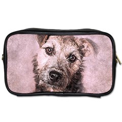 Dog Pet Terrier Art Abstract Toiletries Bags by Celenk