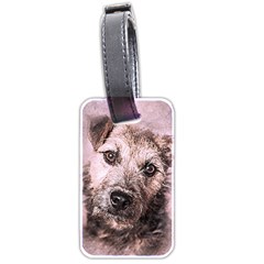 Dog Pet Terrier Art Abstract Luggage Tags (two Sides)