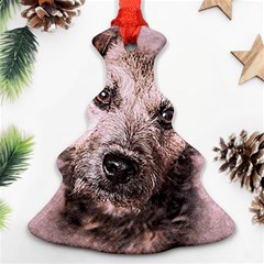 Dog Pet Terrier Art Abstract Ornament (christmas Tree)  by Celenk