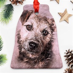 Dog Pet Terrier Art Abstract Ornament (bell) by Celenk