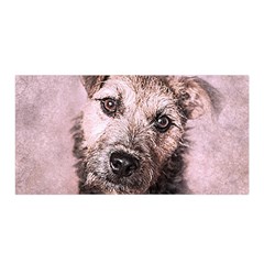 Dog Pet Terrier Art Abstract Satin Wrap by Celenk