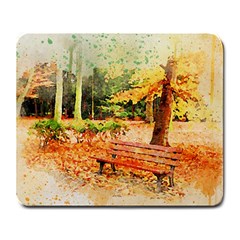 Tree Park Bench Art Abstract Large Mousepads by Celenk