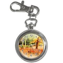 Tree Park Bench Art Abstract Key Chain Watches by Celenk