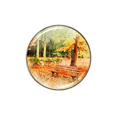 Tree Park Bench Art Abstract Hat Clip Ball Marker (4 Pack) by Celenk