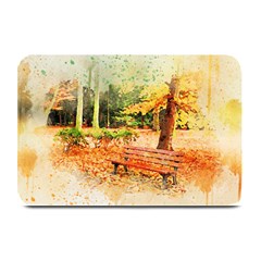 Tree Park Bench Art Abstract Plate Mats by Celenk