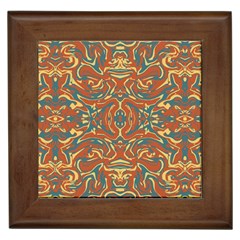 Multicolored Abstract Ornate Pattern Framed Tiles by dflcprints