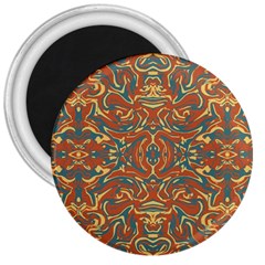 Multicolored Abstract Ornate Pattern 3  Magnets by dflcprints