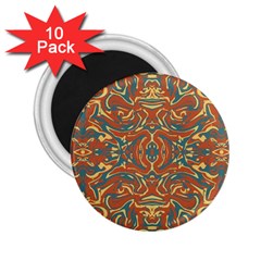 Multicolored Abstract Ornate Pattern 2 25  Magnets (10 Pack)  by dflcprints