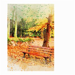 Tree Park Bench Art Abstract Small Garden Flag (two Sides) by Celenk