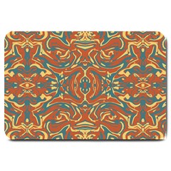 Multicolored Abstract Ornate Pattern Large Doormat  by dflcprints