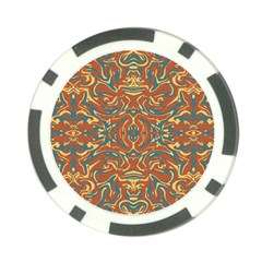 Multicolored Abstract Ornate Pattern Poker Chip Card Guard by dflcprints