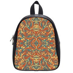 Multicolored Abstract Ornate Pattern School Bag (small) by dflcprints