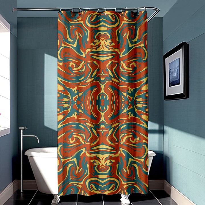 Multicolored Abstract Ornate Pattern Shower Curtain 36  x 72  (Stall) 