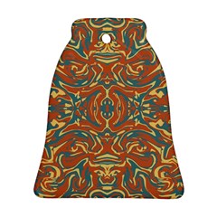 Multicolored Abstract Ornate Pattern Bell Ornament (two Sides)