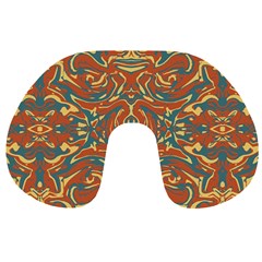 Multicolored Abstract Ornate Pattern Travel Neck Pillows by dflcprints