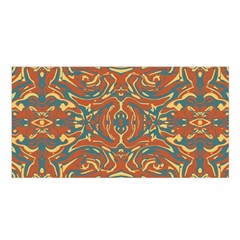 Multicolored Abstract Ornate Pattern Satin Shawl by dflcprints