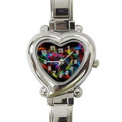 Background Light Glow Abstract Art Heart Italian Charm Watch by Celenk