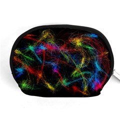 Background Light Glow Abstract Art Accessory Pouches (medium)  by Celenk