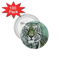 Tiger Cat Art Abstract Vintage 1 75  Buttons (100 Pack)  by Celenk