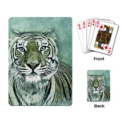 Tiger Cat Art Abstract Vintage Playing Card by Celenk