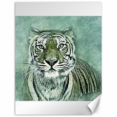 Tiger Cat Art Abstract Vintage Canvas 18  X 24   by Celenk