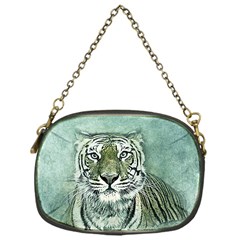 Tiger Cat Art Abstract Vintage Chain Purses (one Side)  by Celenk