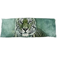 Tiger Cat Art Abstract Vintage Body Pillow Case (dakimakura) by Celenk