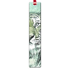 Tiger Cat Art Abstract Vintage Large Book Marks by Celenk