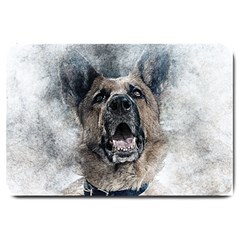 Dog Pet Art Abstract Vintage Large Doormat  by Celenk