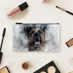 Dog Pet Art Abstract Vintage Cosmetic Bag (small)  by Celenk