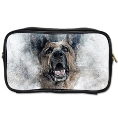 Dog Pet Art Abstract Vintage Toiletries Bags by Celenk