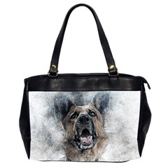 Dog Pet Art Abstract Vintage Office Handbags (2 Sides)  by Celenk