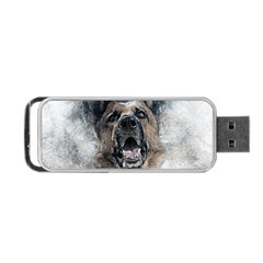 Dog Pet Art Abstract Vintage Portable Usb Flash (one Side) by Celenk