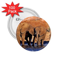 Elephants Animal Art Abstract 2 25  Buttons (100 Pack)  by Celenk